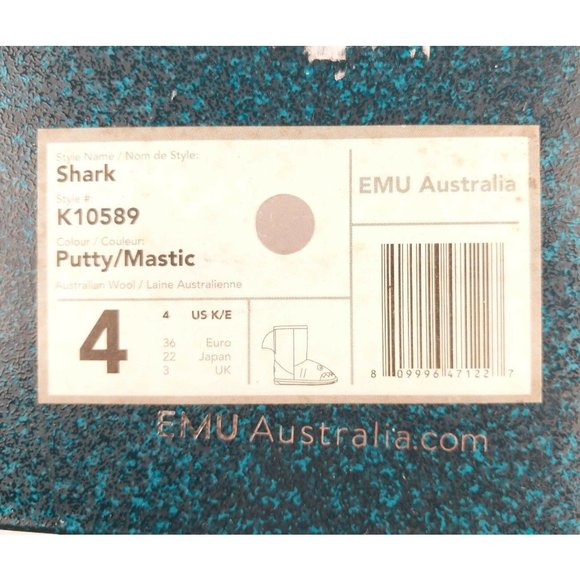 Emu Australia K10589 Shark Putty Suede Sheepskin Shearling Boots, Big Kid US 4 - Picture 12 of 12